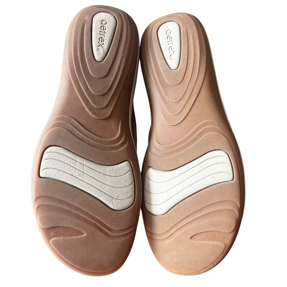 Aetrex Dana 8 Tan Leather Lace Up Comfort Walking Shoes Women US 7.5-8 EUR 38 - Picture 6 of 7
